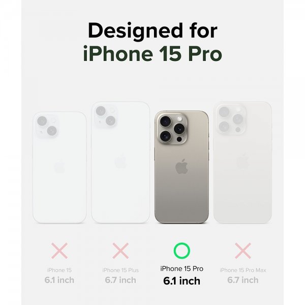 Ringke iPhone 15 Pro Skal Alles MagSafe Dark Green