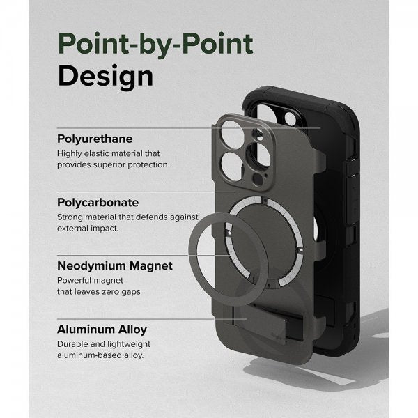 Ringke iPhone 15 Pro Skal Alles MagSafe Gun Metal