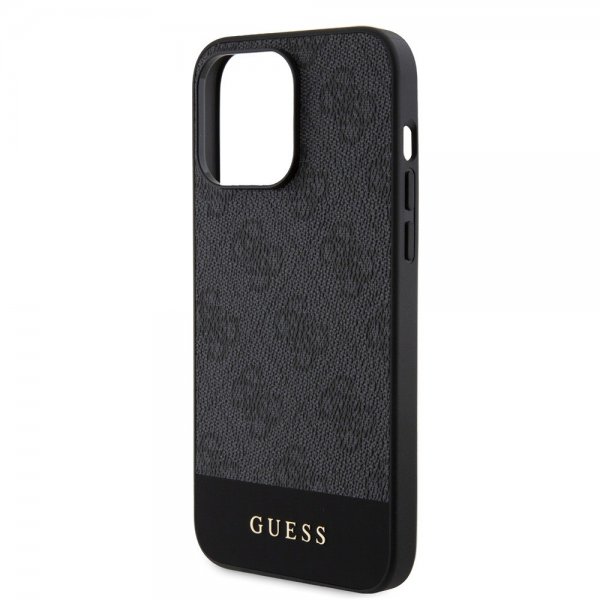 Guess iPhone 15 Pro Skal Bottom Stripe MagSafe Svart