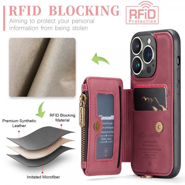 CaseMe iPhone 15 Pro Skal C20 Series Röd