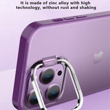 X-Level iPhone 15 Pro Skal Camera Frame Kickstand Blå