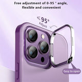 X-Level iPhone 15 Pro Skal Camera Frame Kickstand Lila