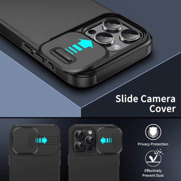 iPhone 15 Pro Skal Camera Slide Svart