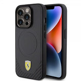 Ferrari iPhone 15 Pro Skal Carbon PU Leather MagSafe Svart