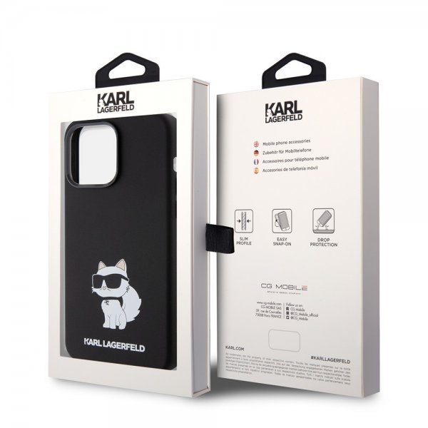 Karl Lagerfeld iPhone 15 Pro Skal Choupette NFT Svart