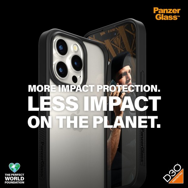 PanzerGlass iPhone 15 Pro Skal ClearCase D3O Svart