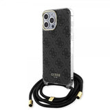 Guess iPhone 15 Pro Skal Crossbody Cord Svart