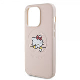 Hello Kitty iPhone 15 Pro Skal Debossed Logo MagSafe Rosa
