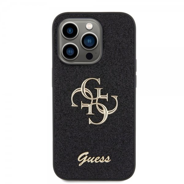 Guess iPhone 15 Pro Skal Fixed Glitter Svart