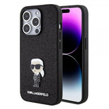 Karl Lagerfeld iPhone 15 Pro Skal Fixed Glitter Svart