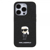 Karl Lagerfeld iPhone 15 Pro Skal Fixed Glitter Svart