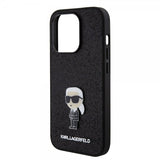 Karl Lagerfeld iPhone 15 Pro Skal Fixed Glitter Svart