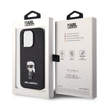 Karl Lagerfeld iPhone 15 Pro Skal Fixed Glitter Svart