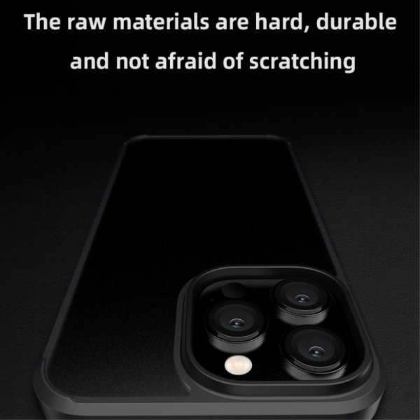 X-Level iPhone 15 Pro Skal Frostad Transparent Svart