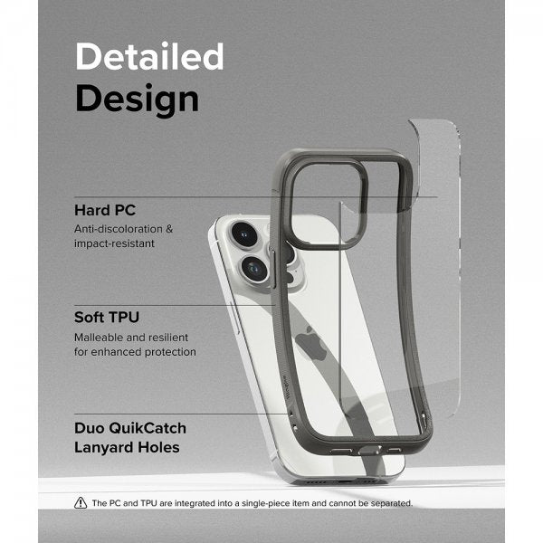 Ringke iPhone 15 Pro Skal Fusion Bold Grå
