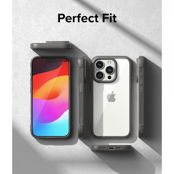 Ringke iPhone 15 Pro Skal Fusion Bold Grå