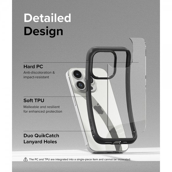 Ringke iPhone 15 Pro Skal Fusion Bold Svart