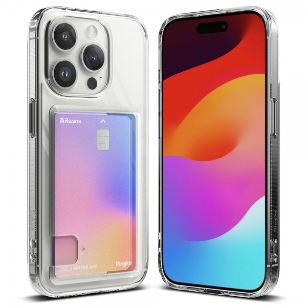 Ringke iPhone 15 Pro Skal Fusion Card Clear