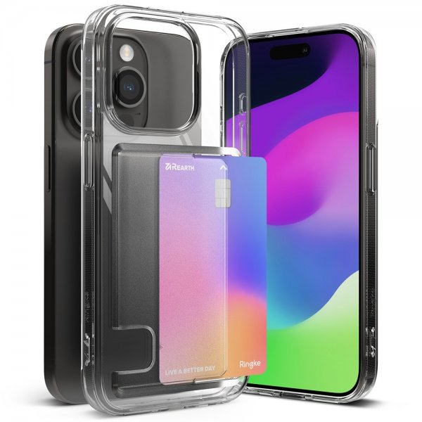 Ringke iPhone 15 Pro Skal Fusion Card Clear