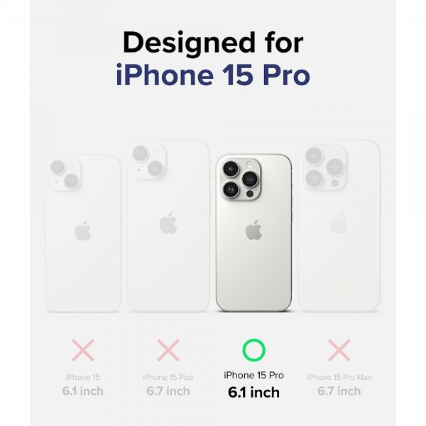 Ringke iPhone 15 Pro Skal Fusion Magnetic Clear