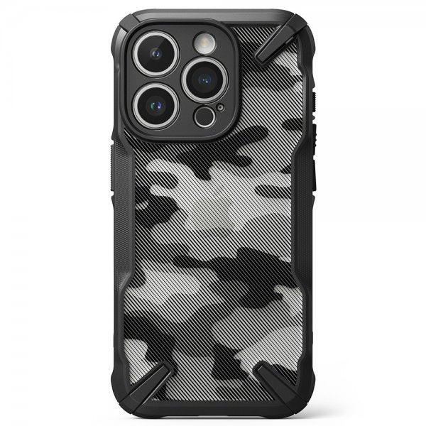 Ringke iPhone 15 Pro Skal Fusion X Design Camo Black