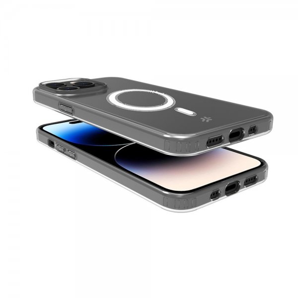 Celly iPhone 15 Pro Skal GELSKINMAG MagSafe Transparent