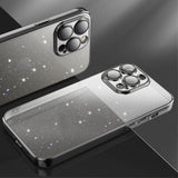 X-Level iPhone 15 Pro Skal Glitter Transparent Svart