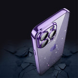 X-Level iPhone 15 Pro Skal Glitter Transparent Svart