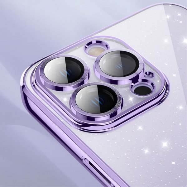 X-Level iPhone 15 Pro Skal Glitter Transparent Svart