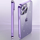 X-Level iPhone 15 Pro Skal Glitter Transparent Svart