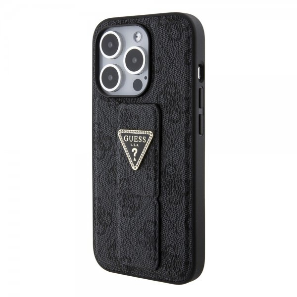 Guess iPhone 15 Pro Skal Grip Stand Function Svart