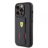 Ferrari iPhone 15 Pro Skal Grip Stand Function Svart