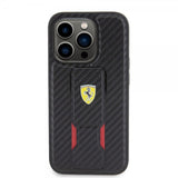 Ferrari iPhone 15 Pro Skal Grip Stand Function Svart