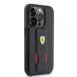 Ferrari iPhone 15 Pro Skal Grip Stand Function Svart