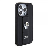 Karl Lagerfeld iPhone 15 Pro Skal Grip Stand Function Svart