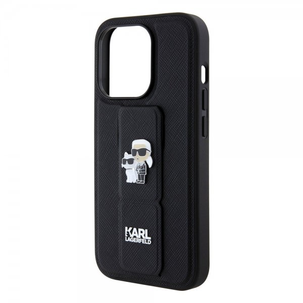 Karl Lagerfeld iPhone 15 Pro Skal Grip Stand Function Svart