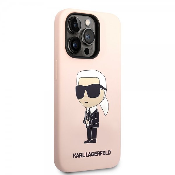 Karl Lagerfeld iPhone 15 Pro Skal Ikonik NFT Rosa