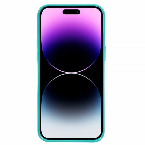 Mercury iPhone 15 Pro Skal Jelly Glitter Cyan