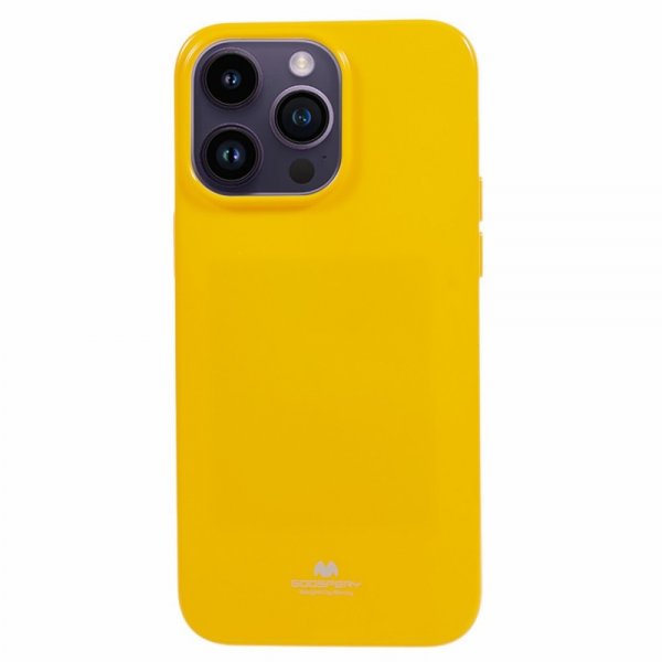 Mercury iPhone 15 Pro Skal Jelly Glitter Gul