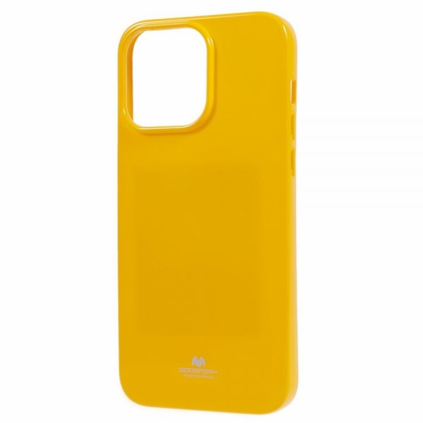 Mercury iPhone 15 Pro Skal Jelly Glitter Gul