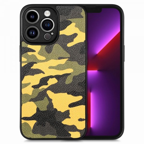 iPhone 15 Pro Skal Kamouflage Gul