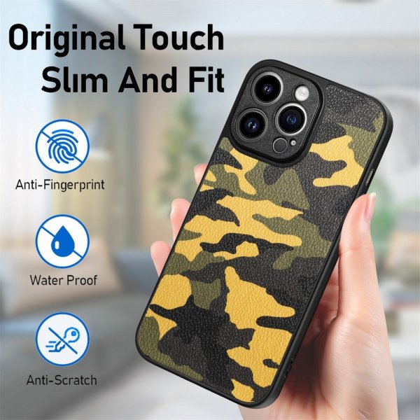 iPhone 15 Pro Skal Kamouflage Gul
