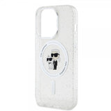 Karl Lagerfeld iPhone 15 Pro Skal Karl & Choupette Glitter MagSafe Transparent