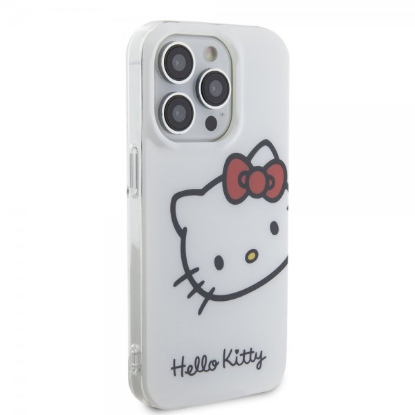 Hello Kitty iPhone 15 Pro Skal Kitty Logo Vit