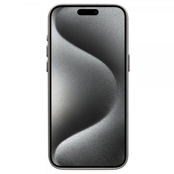Qialino iPhone 15 Pro Skal Konstläder MagSafe Grå