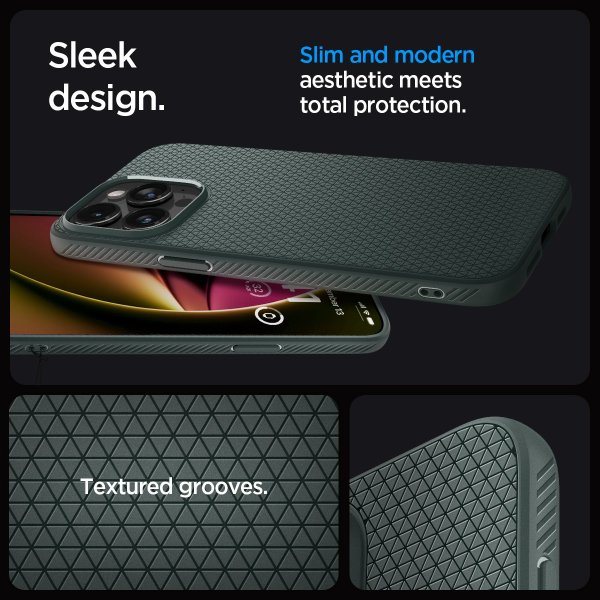 Spigen iPhone 15 Pro Skal Liquid Air Abyss Green