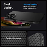 Spigen iPhone 15 Pro Skal Liquid Air Matte Black