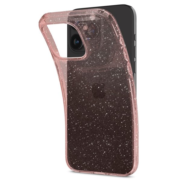 Spigen iPhone 15 Pro Skal Liquid Crystal Glitter Rose Quartz