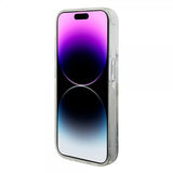 Karl Lagerfeld iPhone 15 Pro Skal Liquid Glitter NFT Karl Silver