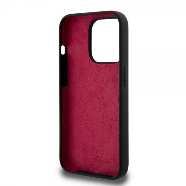 Hello Kitty iPhone 15 Pro Skal Liquid Silicone Svart